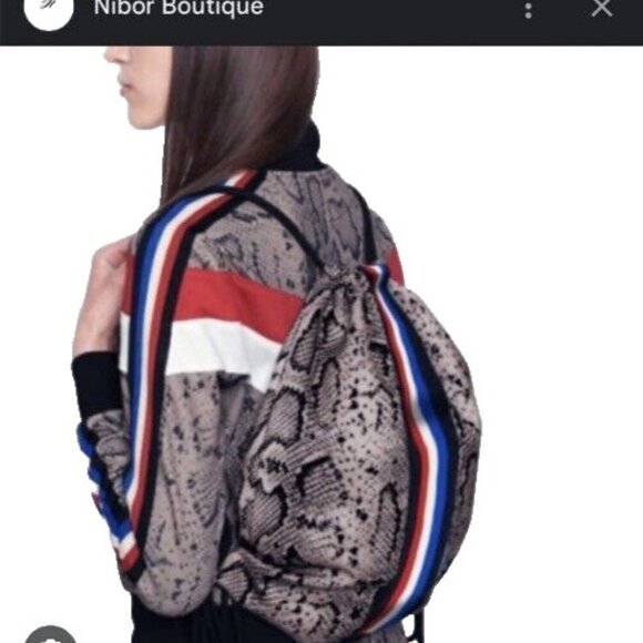 NWT PAM & GELA Drawstring Backpack Snake Pattern - Picture 3 of 9